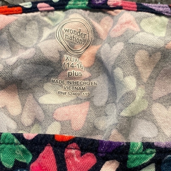 Wonder Nation Big Girls Graphic Heart Dress + Long&Short Sleeve Tees bundle - Picture 2 of 11